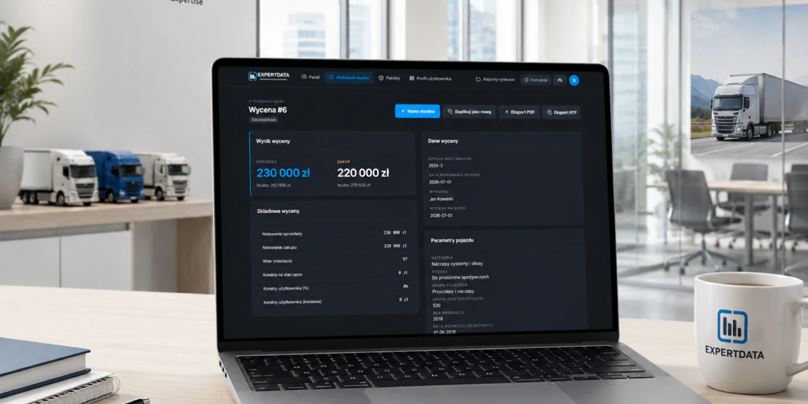 Serwis wyceny pojazdów użytkowych dla Expertdata – od arkusza Excel do platformy SaaS