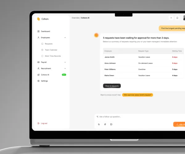 Cohors - dashboard HR