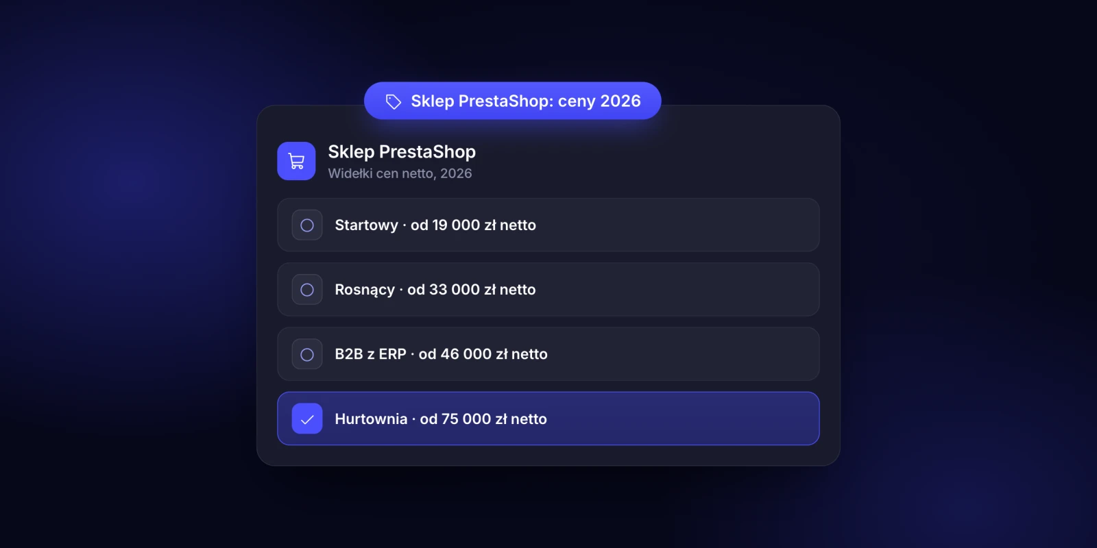 Ile kosztuje sklep internetowy na PrestaShop w 2026 roku
