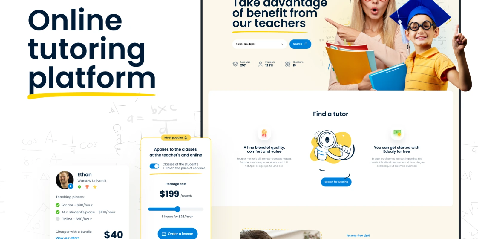 Projekt UI/UX portalu do korepetycji